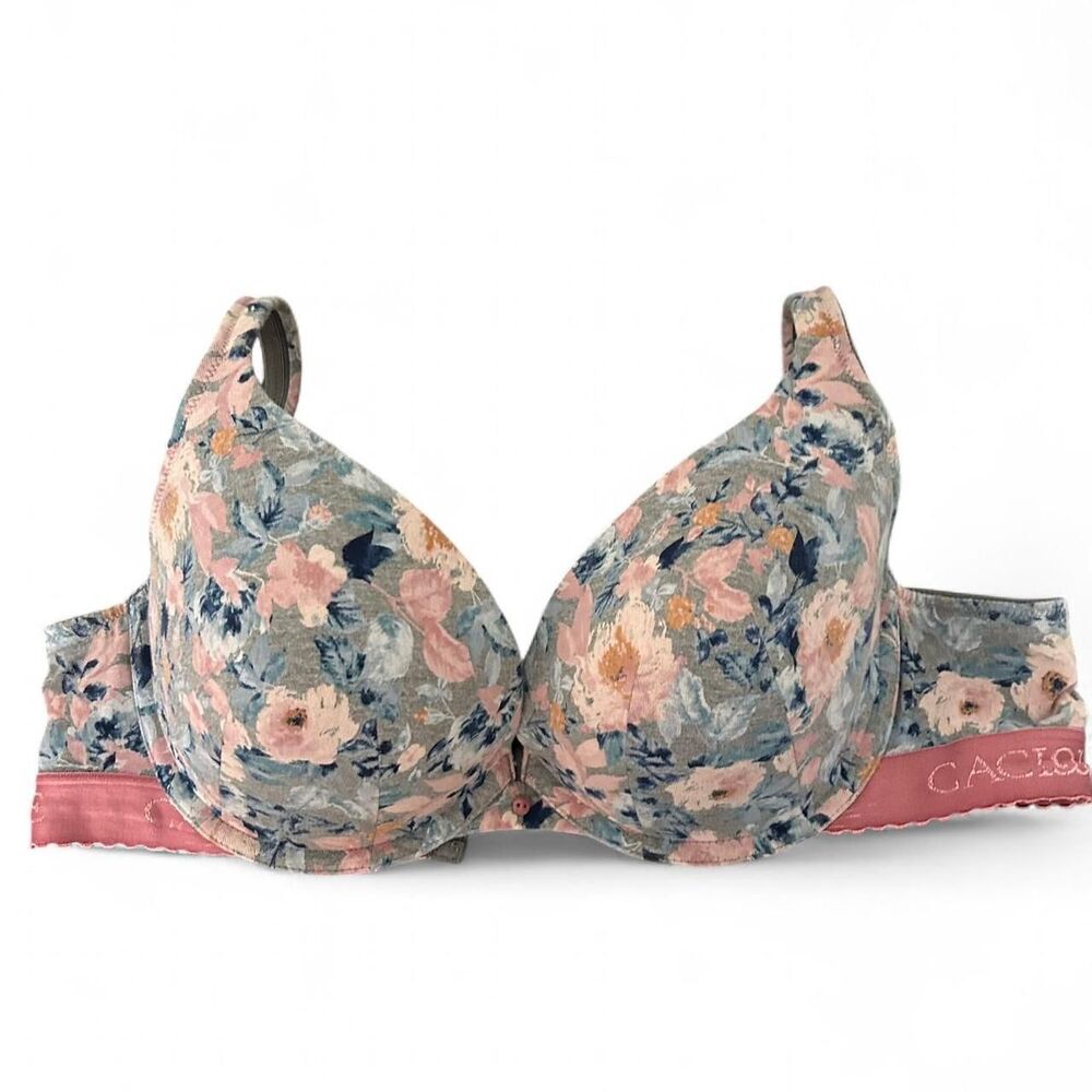 Cacique Boost Plunge Floral print underwire bra 40D